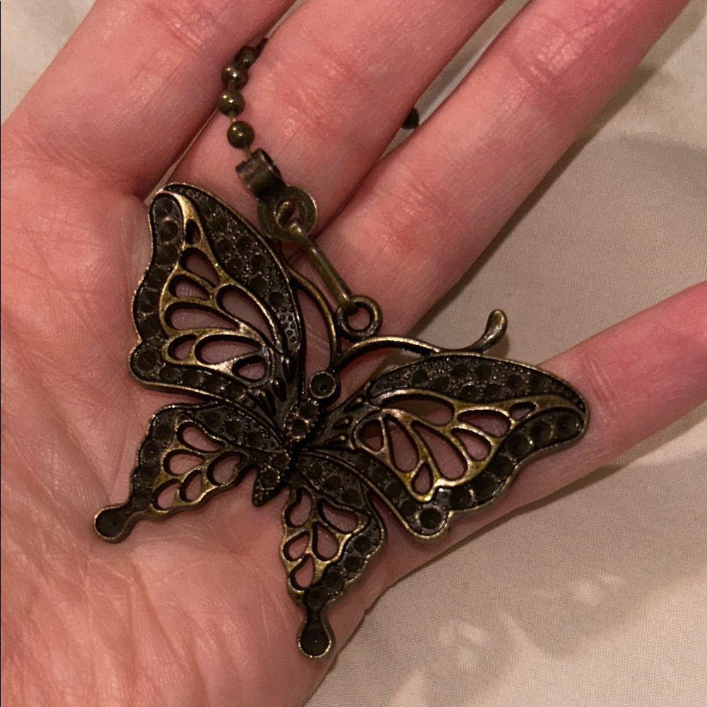 Amazon Black Butterfly ceiling fan/closet, light pull string/chain